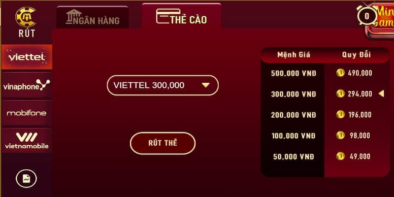 Các phương thức rút tiền Manclub phổ biến